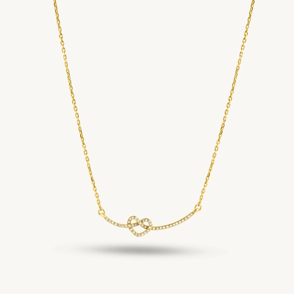 Serene Interwined Heart Necklace