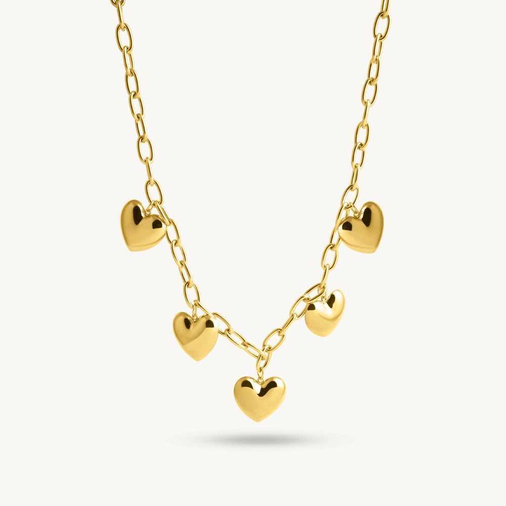 Solid Heart Charm Necklace