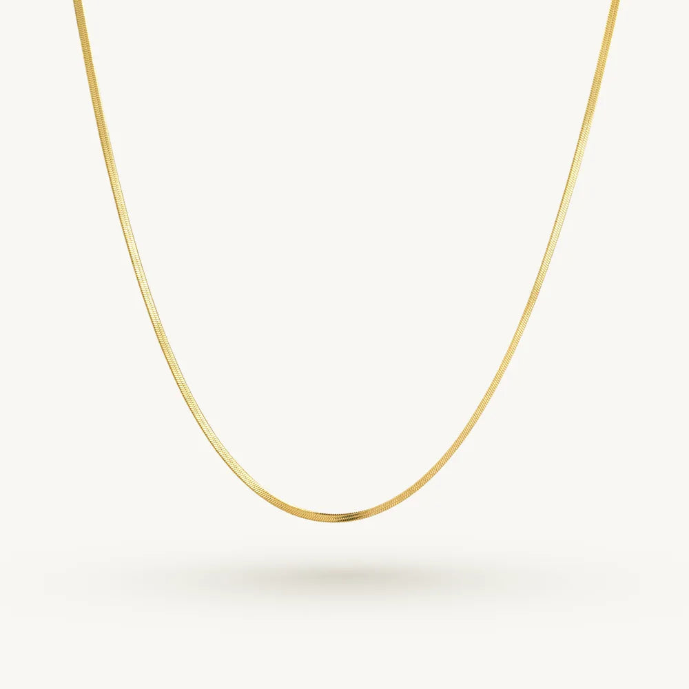 Smooth Flat Snake Chain Necklace