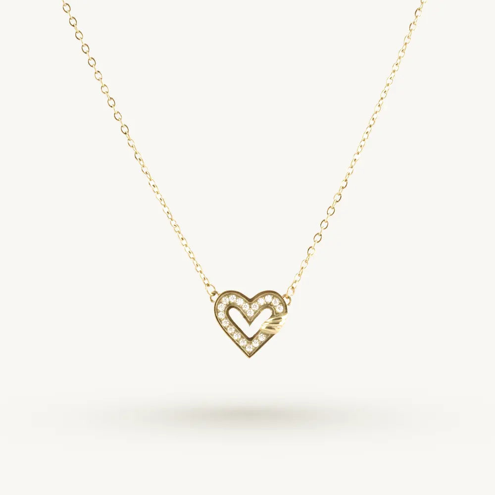 Poetic Sparkle Heart Necklace