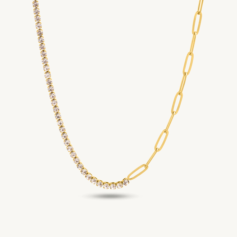 Daazzling CZ Trail Link Necklace