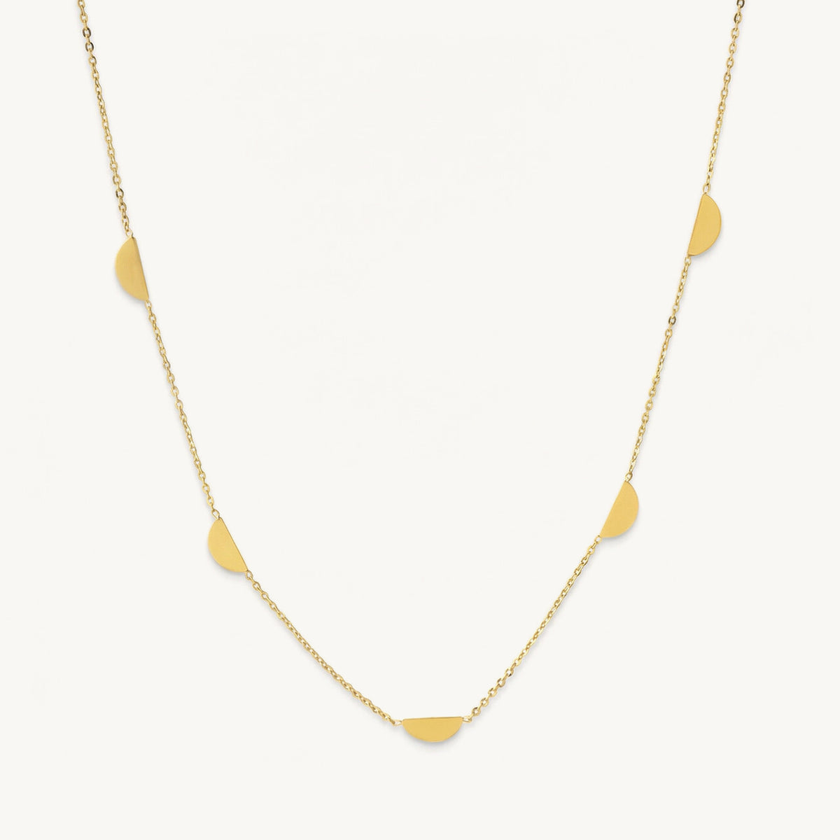 Crescent Disc Accent Necklace