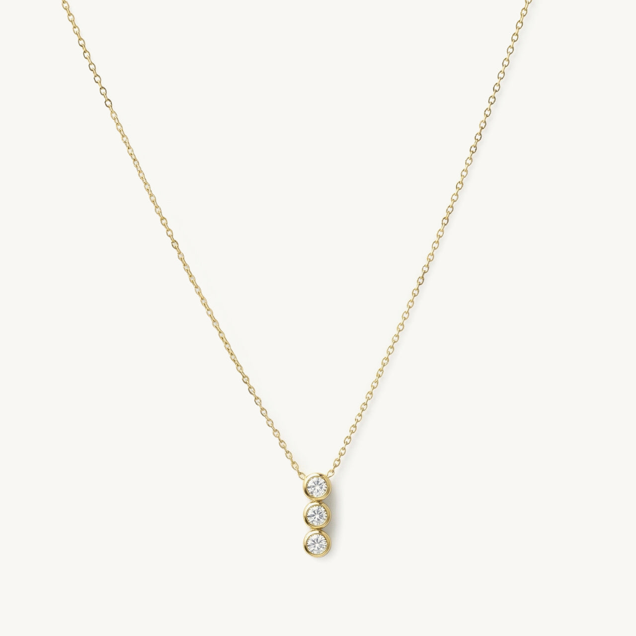 Triple Stone Accent Necklace