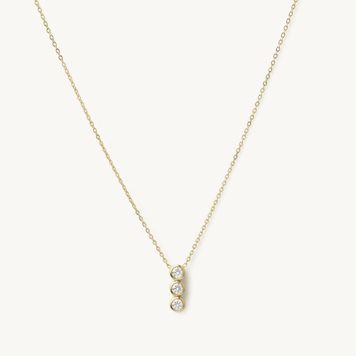 Triple Stone Accent Necklace