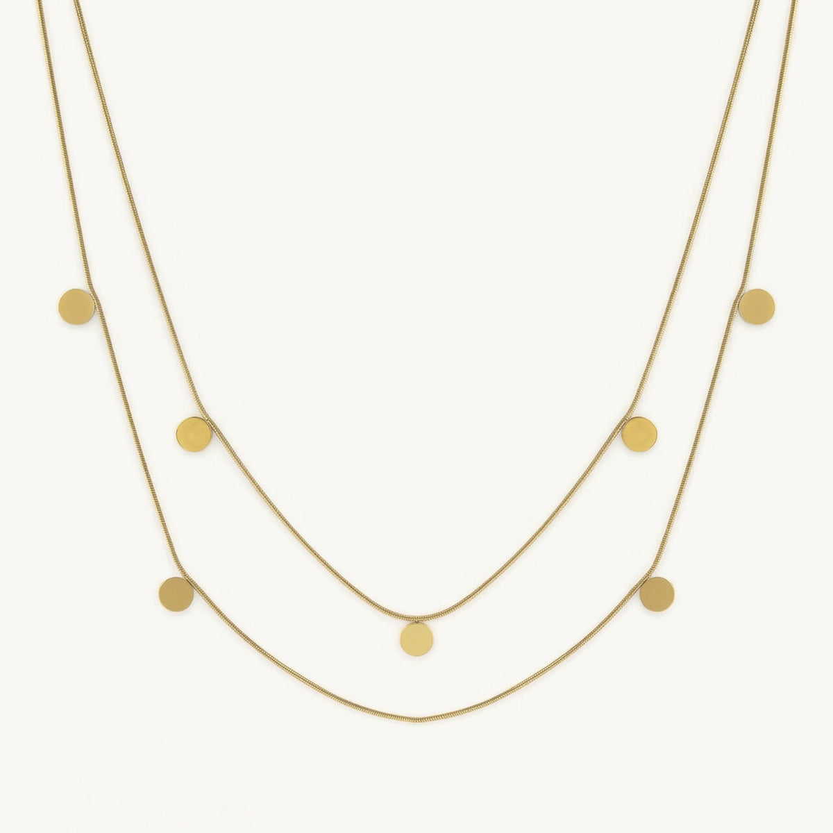 Mini Disc Accent Layer Necklace