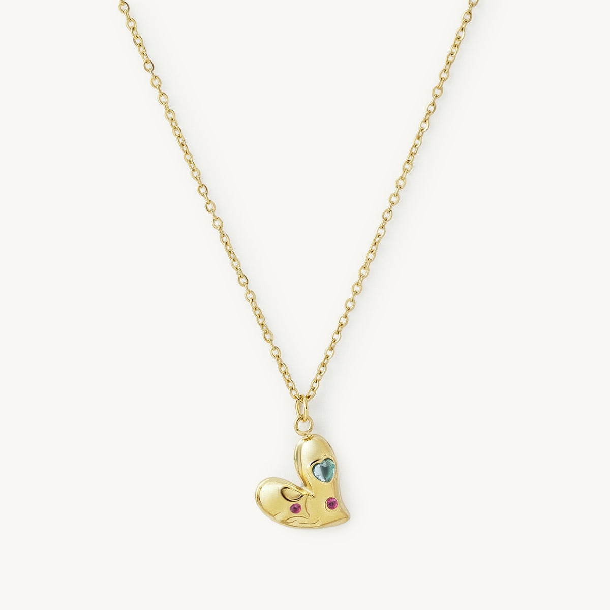 Colorful Heart Pendant Necklace