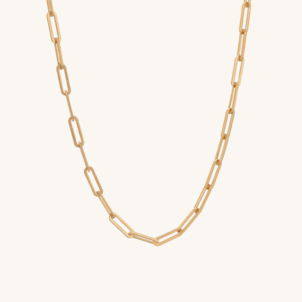 Shop Paperclip Chain Necklace- 18k Gold Plated Palmonas-2