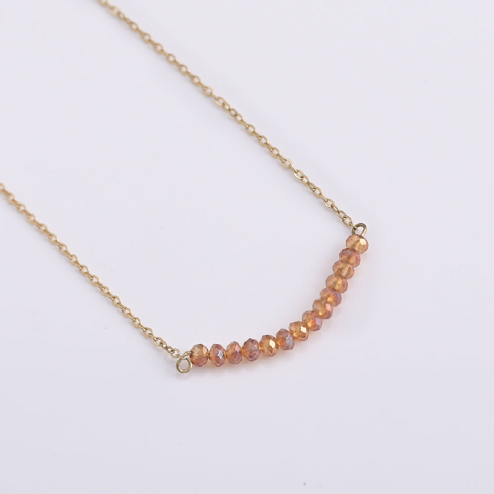 Berry Brown Bead Necklace - view 6