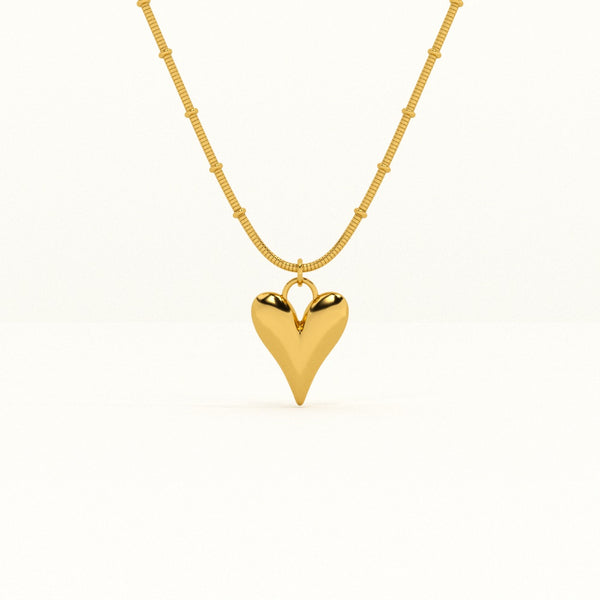 Heart Ball Chain Pendant - view 2