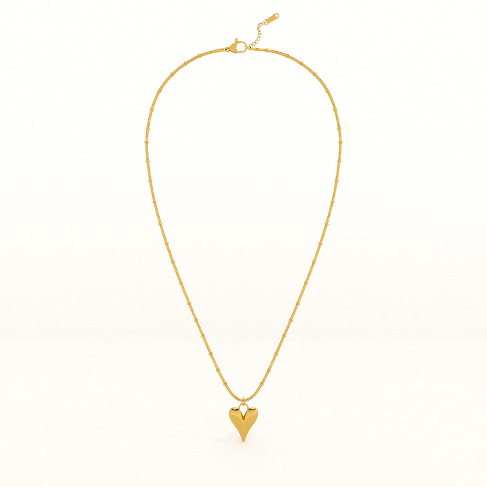 Heart Ball Chain Pendant - Image 1