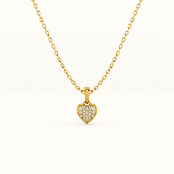 Cute Heart Diamond Necklace | 18k Gold Vermeil - Image 1