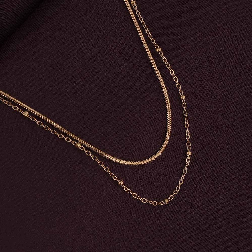 Double layer choker necklace - view 4