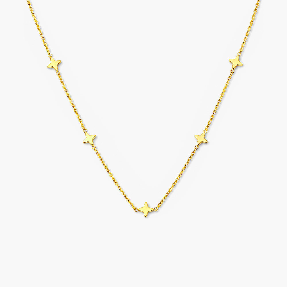 Dainty Clover Flower Necklace