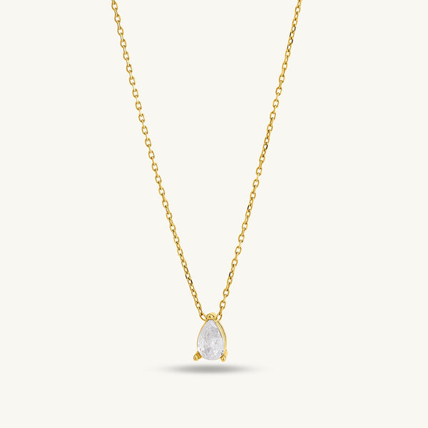 Dewdrop solitaire necklace