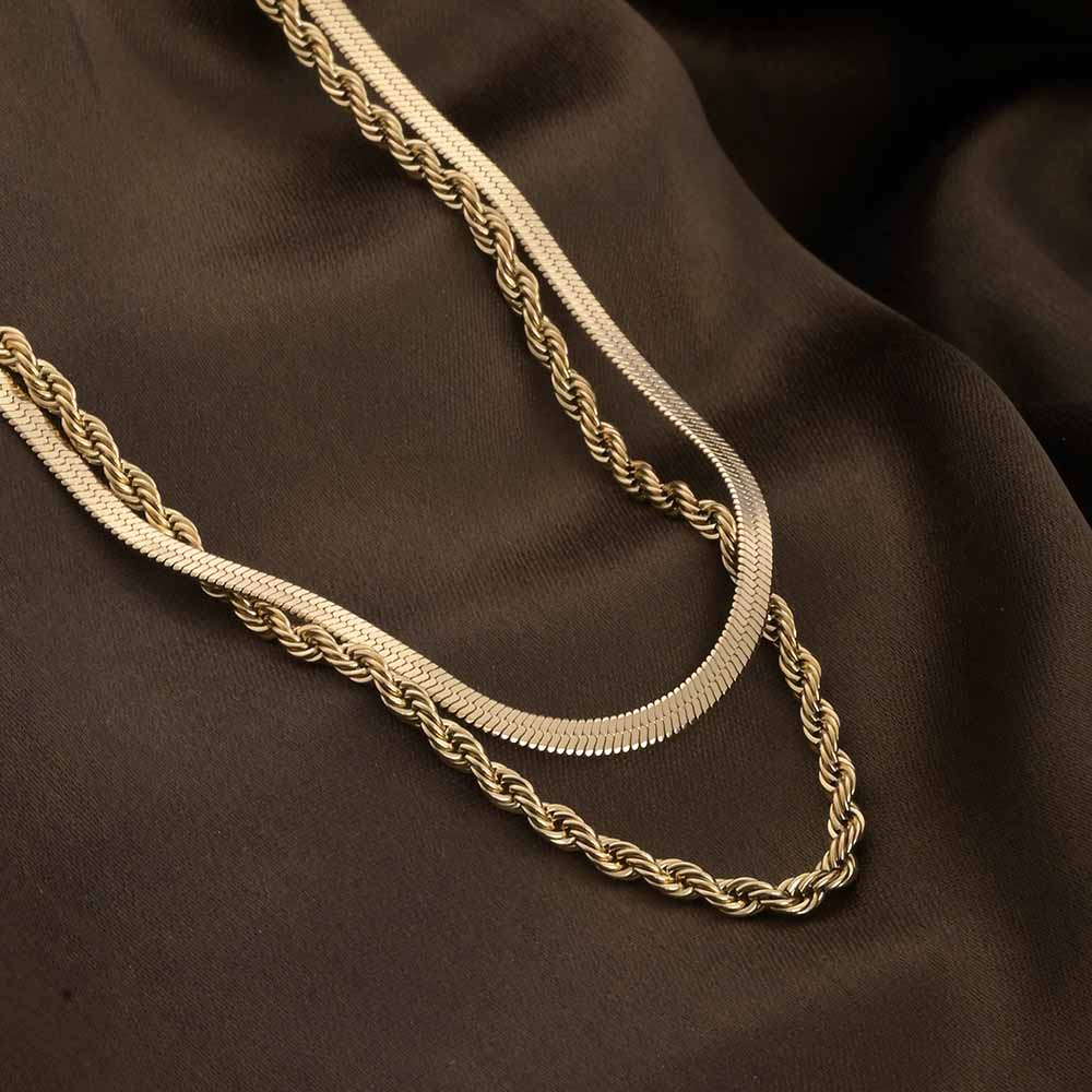 Buy Rope N Snake Chain Gold Plating – PALMONAS