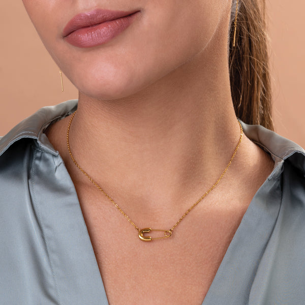 Safety Pin Necklace - Image 1