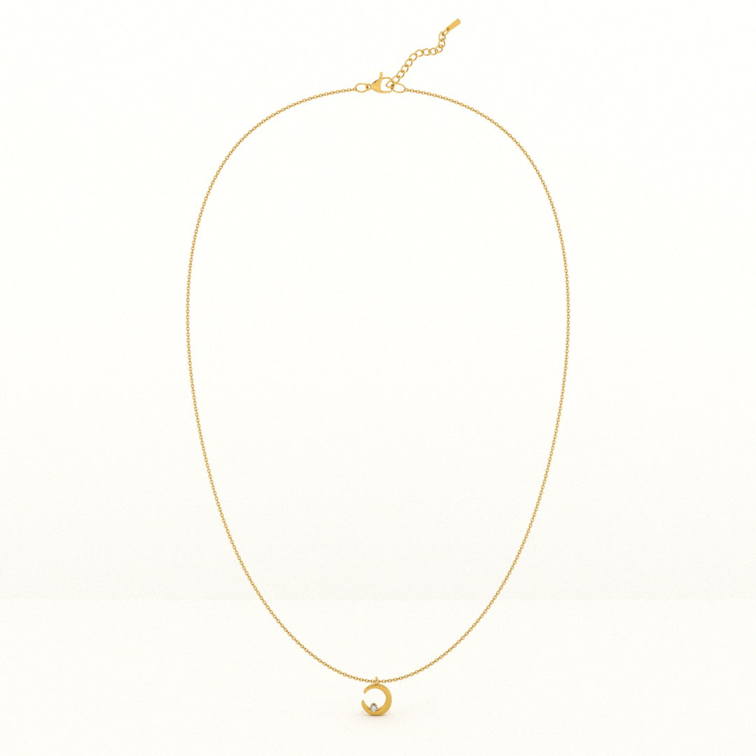 Moon Charm Necklace - view 4
