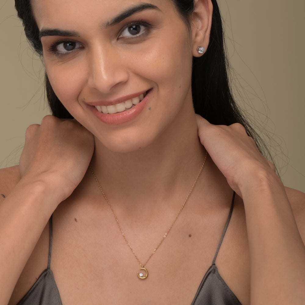 Moon Charm Necklace - view 5