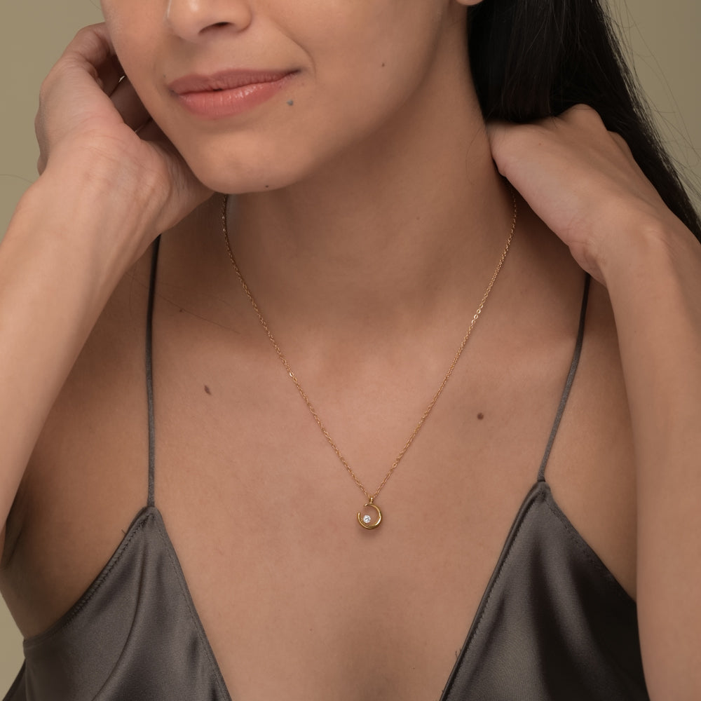 Moon Charm Necklace - view 7