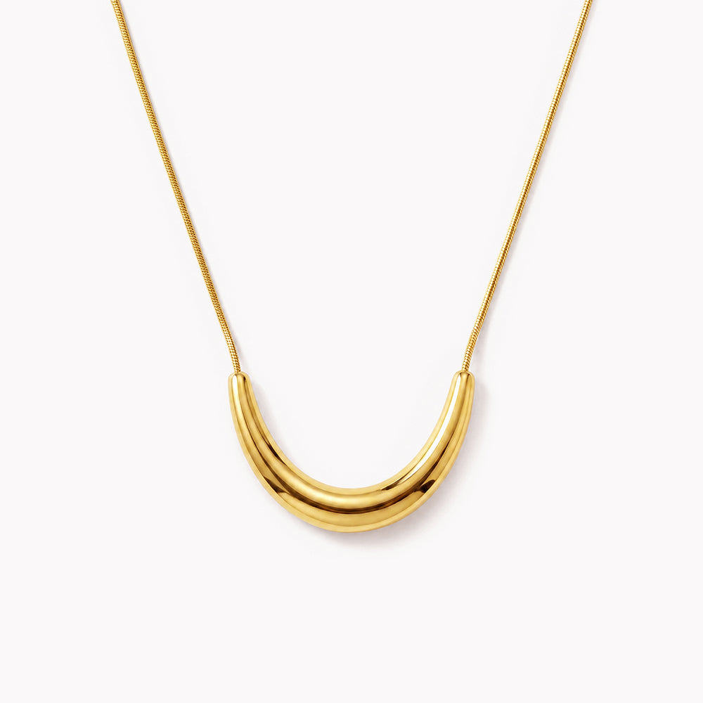 Golden Boomerang Necklace