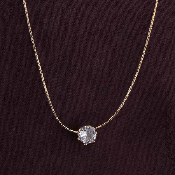 Delicate Diamond Studded Necklace