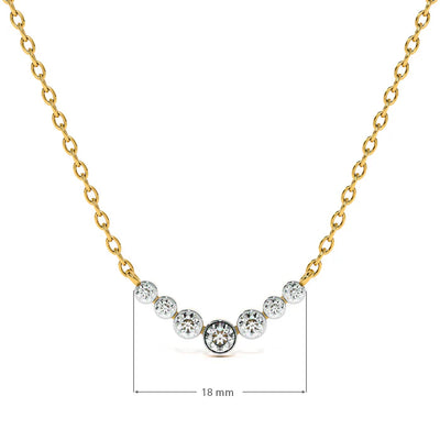 Stepping Stone 9KT Gold Lab Grown Diamond Necklace