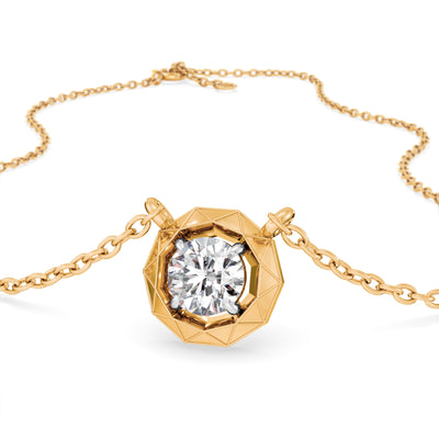Orbit 9KT Gold Lab Grown Diamond Necklace