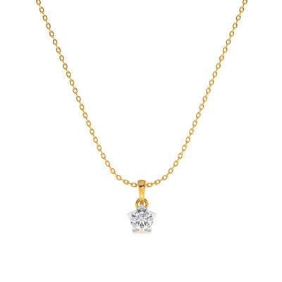 Solara Drop 9KT Gold Lab Grown Diamond Necklace