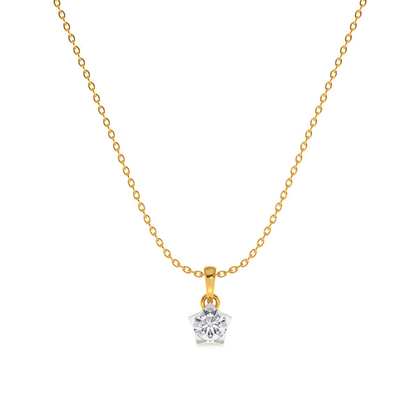 Solara Drop 9KT Gold Lab Grown Diamond Necklace