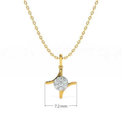 Charm Axis 9KT Gold Lab Grown Diamond Necklace