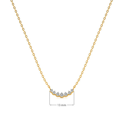 Lustre Flow Bead 9KT Gold Lab Grown Diamond Necklace