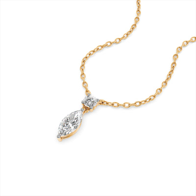 Marquise Harmony 9KT Gold Lab Grown Diamond Necklace