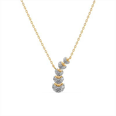 Aurelle Linked 9KT Gold Lab Grown Diamond Lariat Necklace
