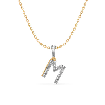 Sparkling Initial 9KT Lab Grown Diamond Necklace