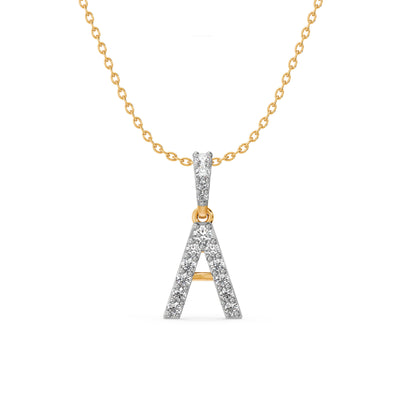 Sparkling Initial 9KT Lab Grown Diamond Necklace