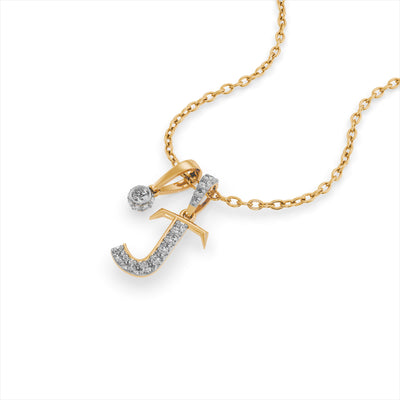Gleaming Initial 9KT Lab Grown Diamond Necklace