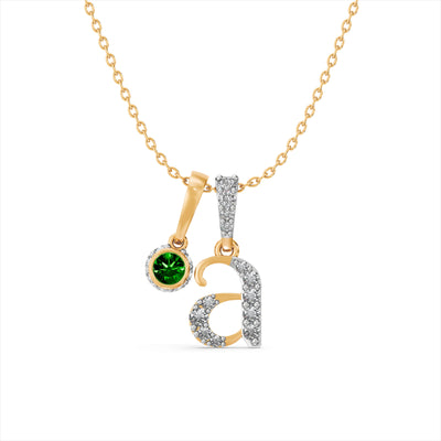 Radiant Initial 9KT Lab Grown Diamond Necklace