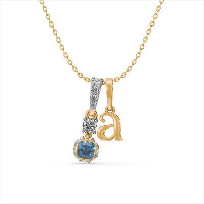Delicate Initial 9KT Lab Grown Diamond Necklace