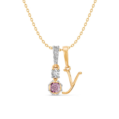 Delicate Initial 9KT Lab Grown Diamond Necklace