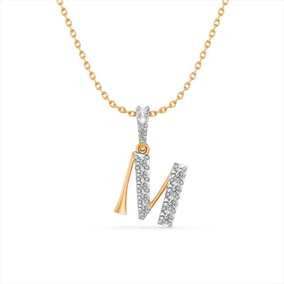 Graceful Initial 9KT Lab Grown Diamond Necklace