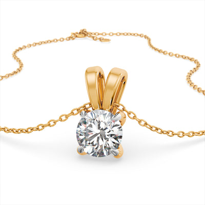 Elite Solitaire 9KT Gold Lab Grown Diamond Pendant