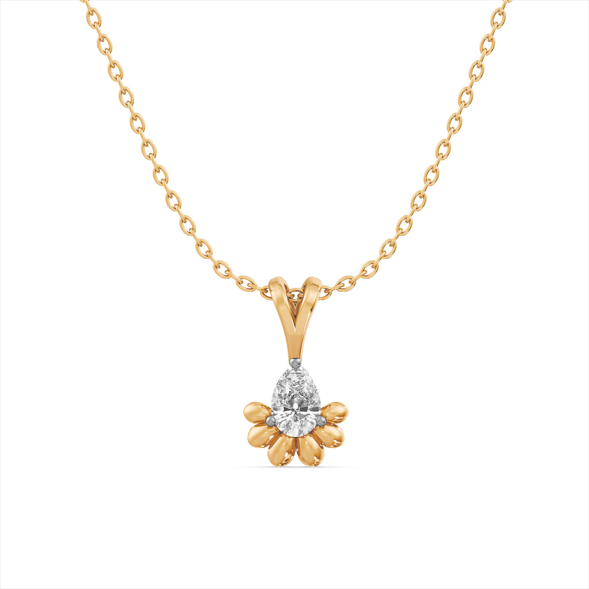 Daisy Glow 9KT Gold Laboratory Grown Diamond Necklace