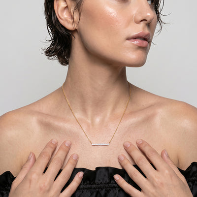 Lumiere Line 9KT Gold Laboratory Grown Diamond Necklace
