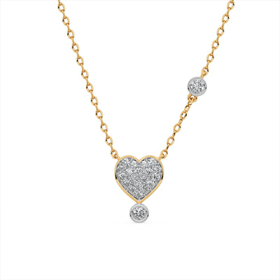 Heart Embrace 9KT Gold Laboratory Grown Diamond Necklace