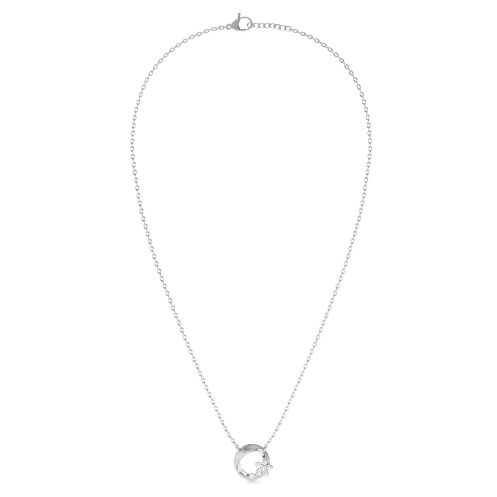 Gilded Petal Orbit 9KT Gold Lab Grown Diamond Necklace - 6