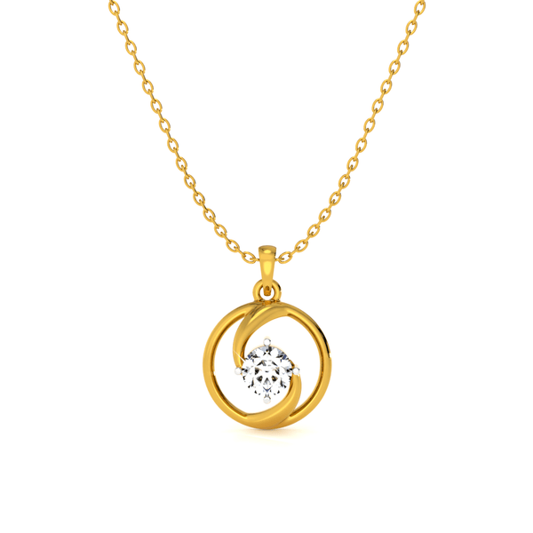Spiral Glow Lab Grown Diamond Pendant Necklace