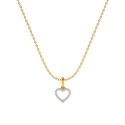 Infinite Love Frame 9KT Gold Lab Grown Diamond Necklace