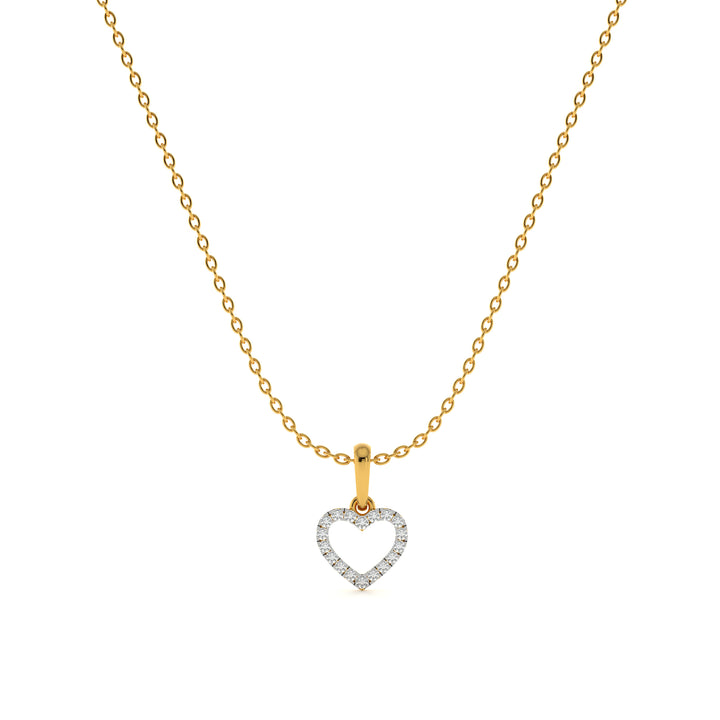 Infinite Love Frame 9KT Gold Lab Grown Diamond Necklace - 5
