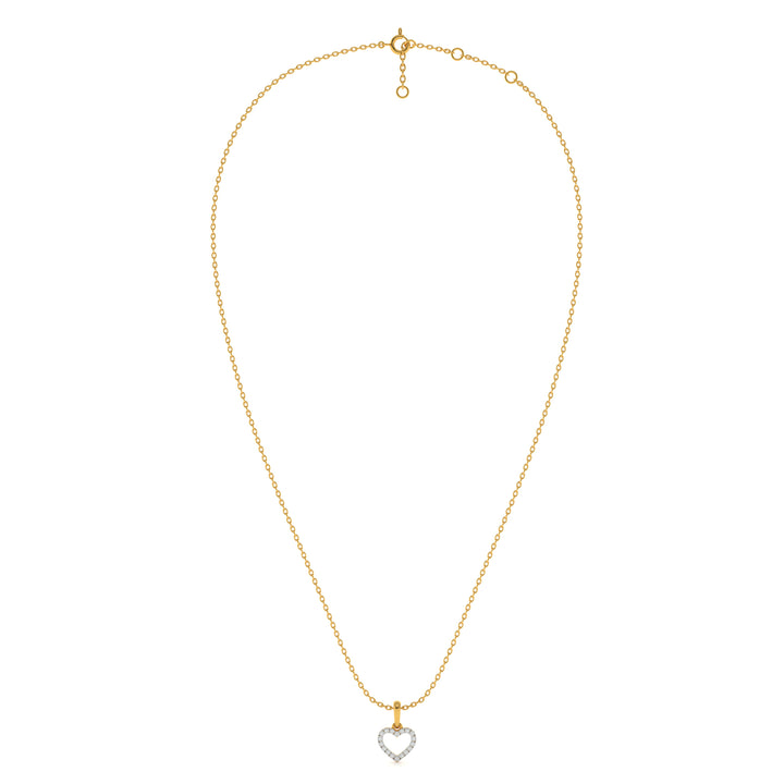 Infinite Love Frame 9KT Gold Lab Grown Diamond Necklace - 4