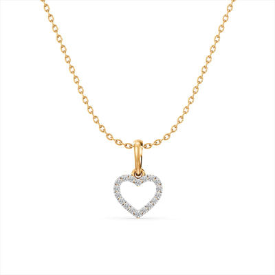 Infinite Love Frame 9KT Gold Lab Grown Diamond Necklace